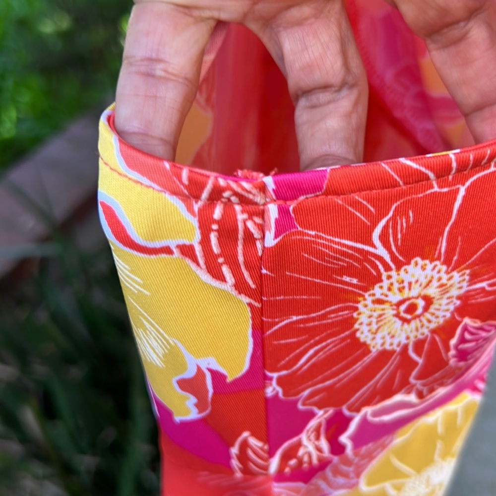 Ruby Red petite size L Floral Sleeveless Dress‎ - Pink and Yellow - Picture 5 of 11
